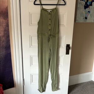 O'Neill Olive Button-Up Jumpsuit